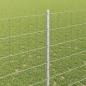 Preview: Eurozaun mit Pfosten 10 x 1,6 m Verzinkter Stahl Silber Netz