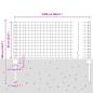 Preview: Euro-Zaun Set Set von 2 Verzinkter Stahl 25 x 0,6 m Langlebig