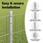 Preview: Euro-Zaun mit Pfosten 25 x 1,2 m Verzinkter Stahl Silber Netz
