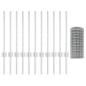 Preview: Gartenzaunset Set von 2 Verzinkter Stahl 25 x 0,6 m Robust