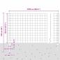 Preview: Gartenzaunset Set aus 2 Verzinkter Stahl 25 x 1,2 m Robuster