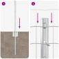 Preview: Euro-Zaun Set von 3 Verzinkter Stahl 50 x 0,4 m Robust