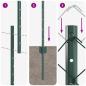 Preview: Gartenzaunset Set aus 2 Grün Verzinkter Stahl Standard Robust