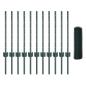 Preview: Gartenzaun-Set 2 Stück Grün PVC-beschichteter Stahl 25 x 0,5 m