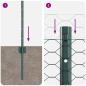 Preview: Gartenzaun-Set 2 Stück Grün PVC-beschichteter Stahl 25 x 0,5 m