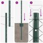 Preview: Gartenzaun-Set Set aus 2 Grün Metall, Kunststoff 25 x 1,5 m
