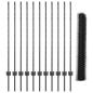 Preview: Gartenzaun-Set Set aus 2 Grau Metall Groß Robust Gartenzaun