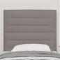 Preview: Kopfteil Linien Design Taupe 90 cm Stoff