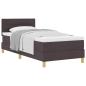 Preview: Boxspringbett mit Matratze Dunkelbraun 100x200 cm Stoff