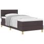 Preview: Boxspringbett mit Matratze Dunkelbraun 90x200 cm Stoff