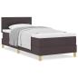 Preview: Boxspringbett mit Matratze Dunkelbraun 90x200 cm Stoff