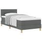 Preview: Boxspringbett mit Matratze Dunkelgrau 100x200 cm Stoff