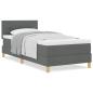 Preview: Boxspringbett mit Matratze Dunkelgrau 100x200 cm Stoff