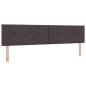 Preview: Boxspringbett mit Matratze Dunkelbraun 200x200 cm Stoff