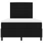 Preview: Boxspringbett mit Matratze Schwarz 120x200 cm Stoff
