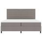 Preview: Taupe Boxspringbett mit Matratze 200x200 cm Stoff