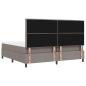 Preview: Taupe Boxspringbett mit Matratze 200x200 cm Stoff