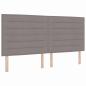 Preview: Taupe Boxspringbett mit Matratze 200x200 cm Stoff