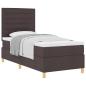 Preview: Boxspringbett mit Matratze Dunkelbraun 100x200 cm Stoff
