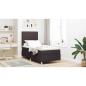 Preview: Boxspringbett mit Matratze Dunkelbraun 100x200 cm Stoff