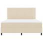 Preview: Boxspringbett mit Matratze & LED Creme 180x200 cm Stoff