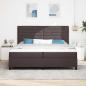 Preview: Boxspringbett mit Matratze & LED Dunkelbraun 200x200 cm Stoff