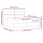 Preview: Boxspringbett mit Matratze & LED Dunkelbraun 200x200 cm Stoff