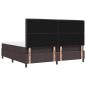 Preview: Boxspringbett mit Matratze & LED Dunkelbraun 200x200 cm Stoff