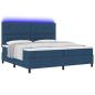 Preview: Boxspringbett mit Matratze & LED Blau 200x200 cm Stoff