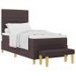 Preview: Boxspringbett mit Matratze & Bank Dunkelbraun 100x200 cm Stoff