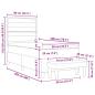 Preview: Boxspringbett mit Matratze & Bank Dunkelbraun 100x200 cm Stoff