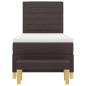 Preview: Boxspringbett mit Matratze & Bank Dunkelbraun 100x200 cm Stoff