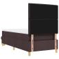 Preview: Boxspringbett mit Matratze & Bank Dunkelbraun 100x200 cm Stoff