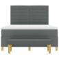 Preview: Boxspringbett mit Matratze & Bank Dunkelgrau 140x200 cm Stoff