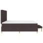Preview: Boxspringbett mit Matratze & Bank Dunkelbraun 200x200 cm Stoff