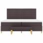 Preview: Boxspringbett mit Matratze & Bank Dunkelbraun 200x200 cm Stoff