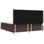 Preview: Boxspringbett mit Matratze & Bank Dunkelbraun 200x200 cm Stoff