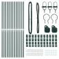 Preview: Zaunpfosten Set Set von 13 Grün Metall