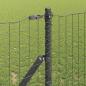 Preview: Zaunpfosten Set 7 Teile Grau Metall