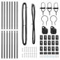 Preview: Zaunpfosten Set 7 Teile Grau Metall