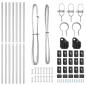 Preview: Zaunpfosten Set Set von 14 Silber Galvanisierter Stahl