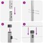 Preview: Zaunpfosten Set Set von 14 Silber Galvanisierter Stahl
