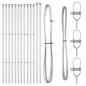 Preview: Zaunpfosten Set 26-er Set Silber Stahl