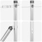 Preview: Zaunpfosten Set 26-er Set Silber Stahl