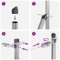 Preview: Zaunpfosten Set 26-er Set Silber Stahl