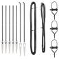 Preview: Zaunpfosten Set 14 Teile Grau Metall