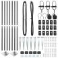 Preview: Zaunpfosten Set 14 Teile Grau Metall