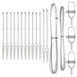 Preview: Zaunpfosten Set 13er Set Silber Galvanisierter Stahl
