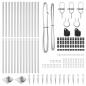 Preview: Zaunpfosten Set mit Spitze Set von 26 Silber Verzinkter Stahl