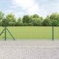 Preview: ARDEBO.de - Zaunpfosten Set 13 Teile Grün Metall, Beton 3,2 x 3,2 x 50 cm